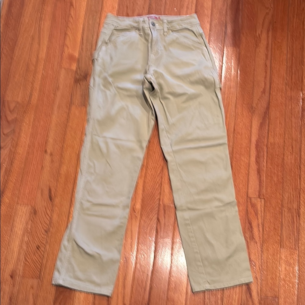 Tan Straight Leg Jeans Classic Design